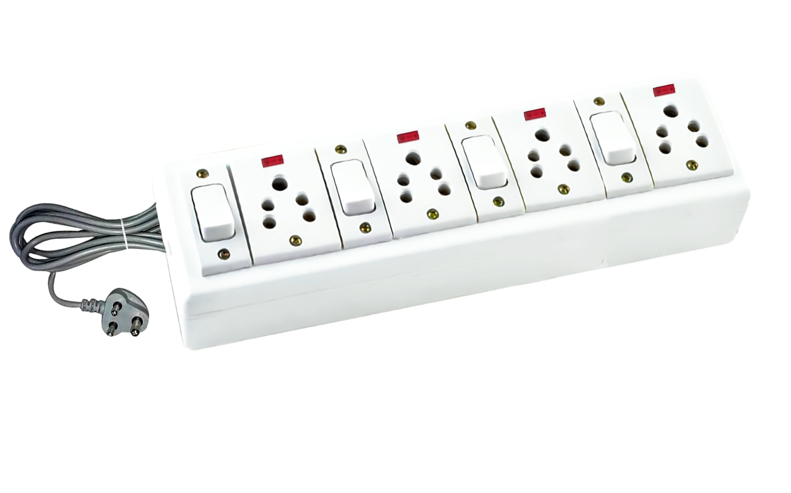 SUNPOWER Heavy Duty Extension Box with Powder Coated Metal Body and Durable Power Cable for Home, Office & Industrial Use (4+4 Power Strip – 9 Yards)-image-21