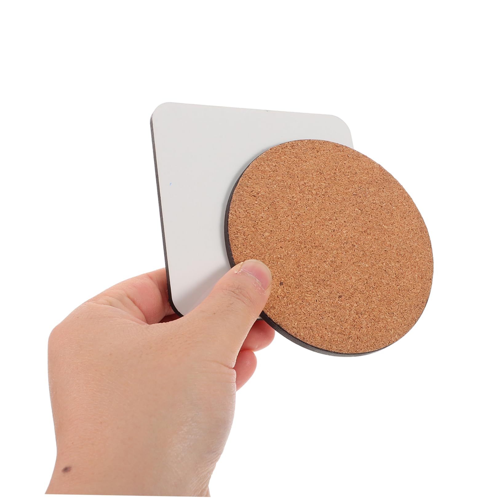 PRETYZOOM 24piezas Posavasos Redondos para Sublimación Unidades para Coche Protectoras De Corcho