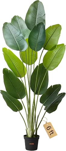 VEVOR Artificial Bird of Paradise 6 ft Tall, Fake Tropical