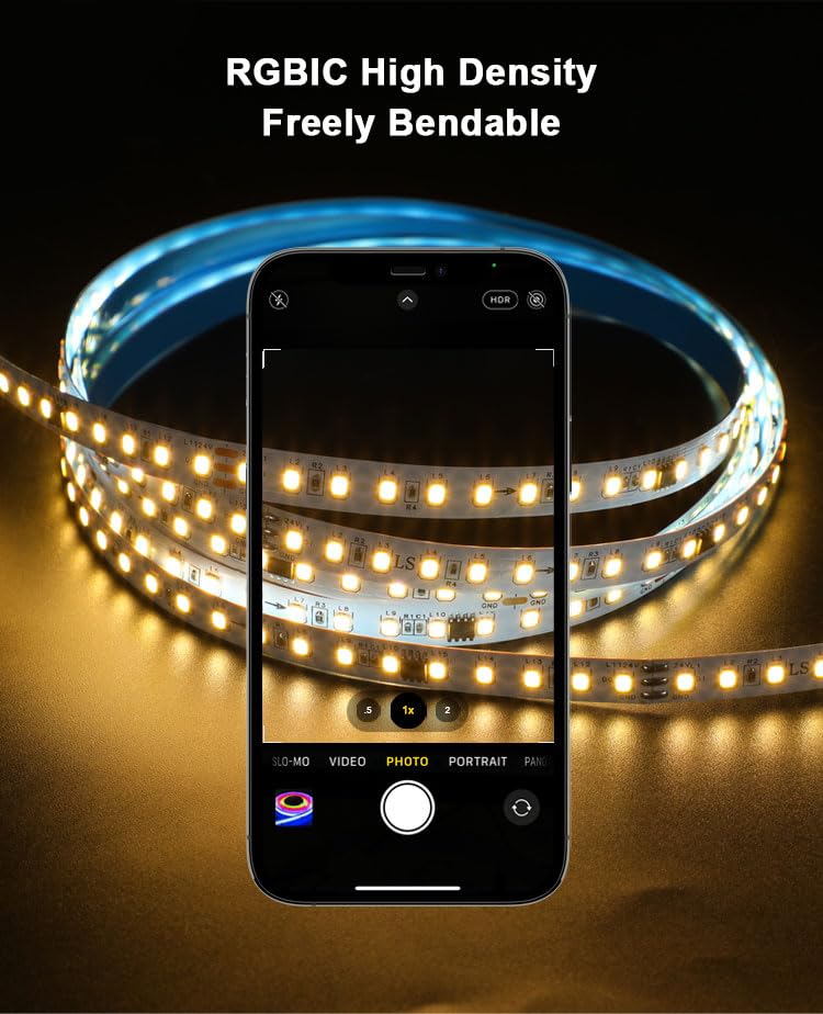 Cinta LED inteligente blanca cálida 10 metros 120 LEDs miniatura 2