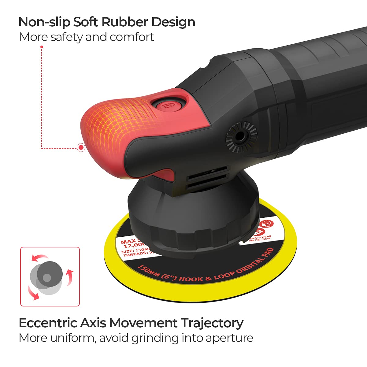 Buy Buffer Polisher, 1200W Dual Action Polisher and Random Orbit Car