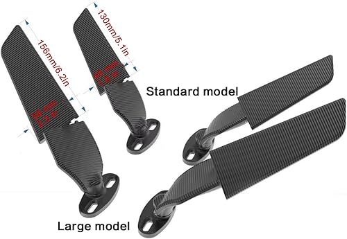 Miniatura 3 de Espejos de motocicleta de carreras, ala aerodinámica modificada, espejos laterales giratorios ajustables con amplio ángulo de visión para Honda