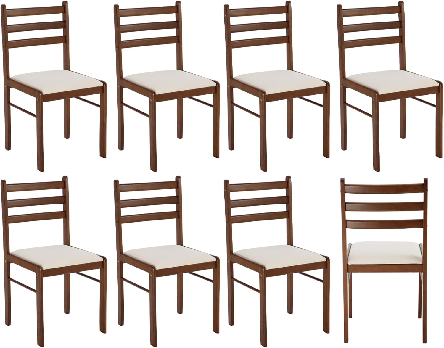 Shunzhi Upholstered Farmhouse Dining Chairs Set of 8 Mid