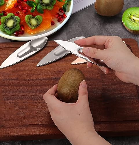 DMZK 2pcs Cuillères à Kiwi en Acier Inoxydable, Gadget Éplucheur de Fruits pour Ustensile de Cuisine – vue 7