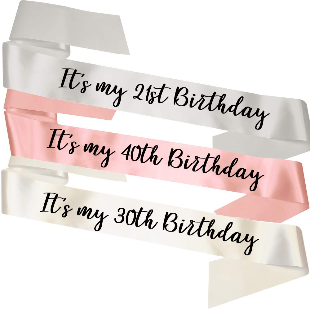 Personalised It's My 21st 30th 40th 50th Birthday Sash Party - Any Age
