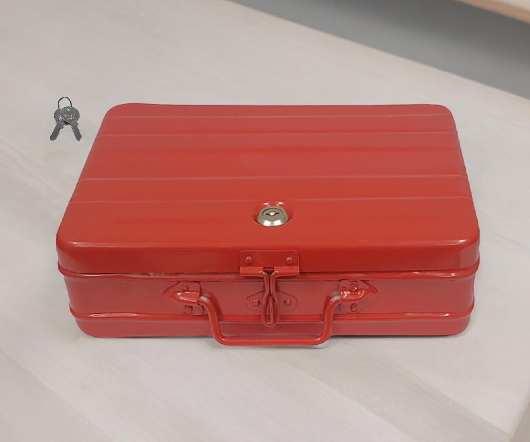 JAYCO Aluminium Cash/Jewellery Storage Box/Trunk - 12" Medium Size (30 cm x 21 cm x 10 cm, Red) (B075QDGJKK) Amazon Price History, Amazon Price Tracker