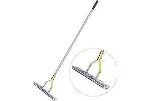 Thatcher for Lawn: 58.5-Inch Long Efficient 15-Inch Steel Thatching Rake