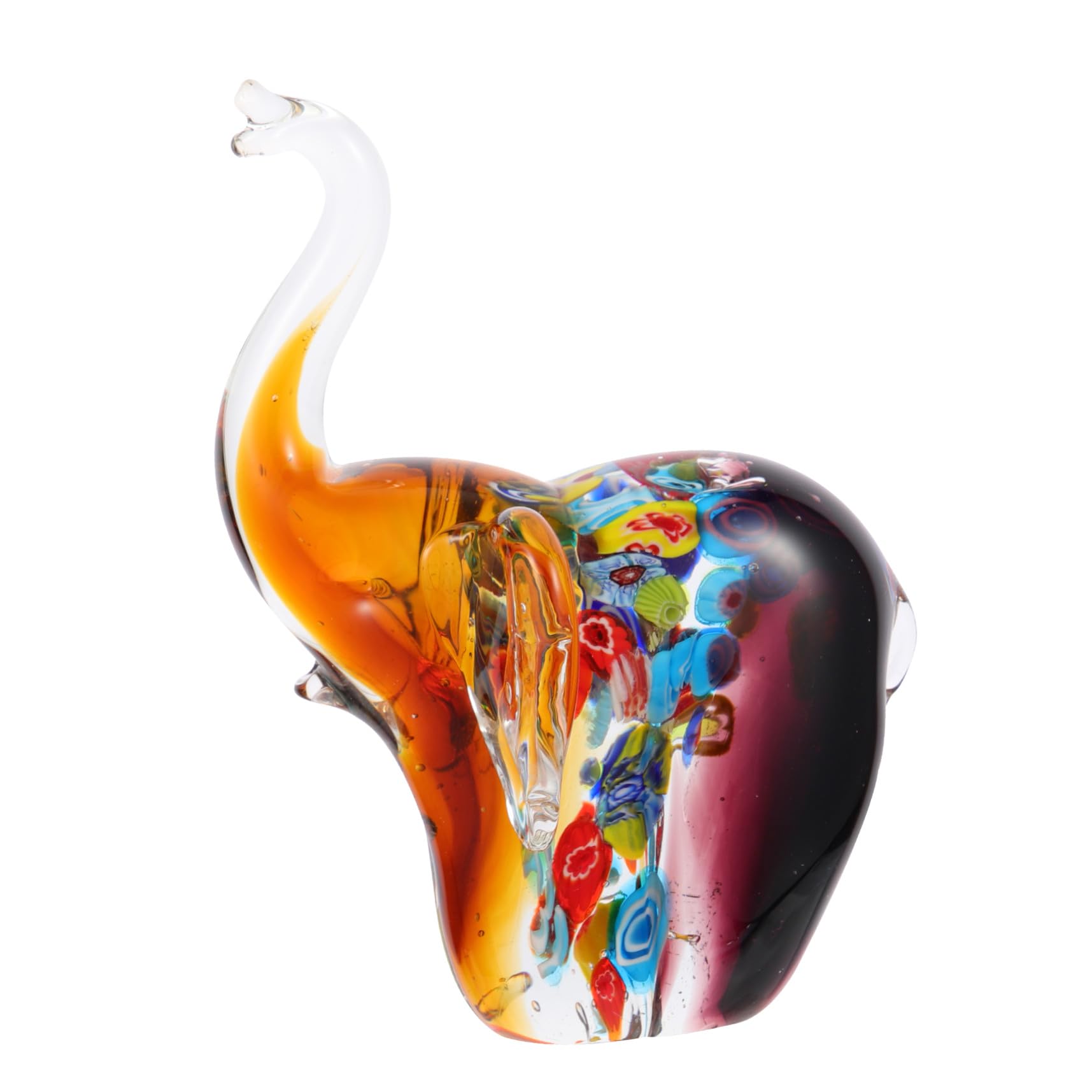 Sculpture délicate figurine animale en verre ornement bureau maison