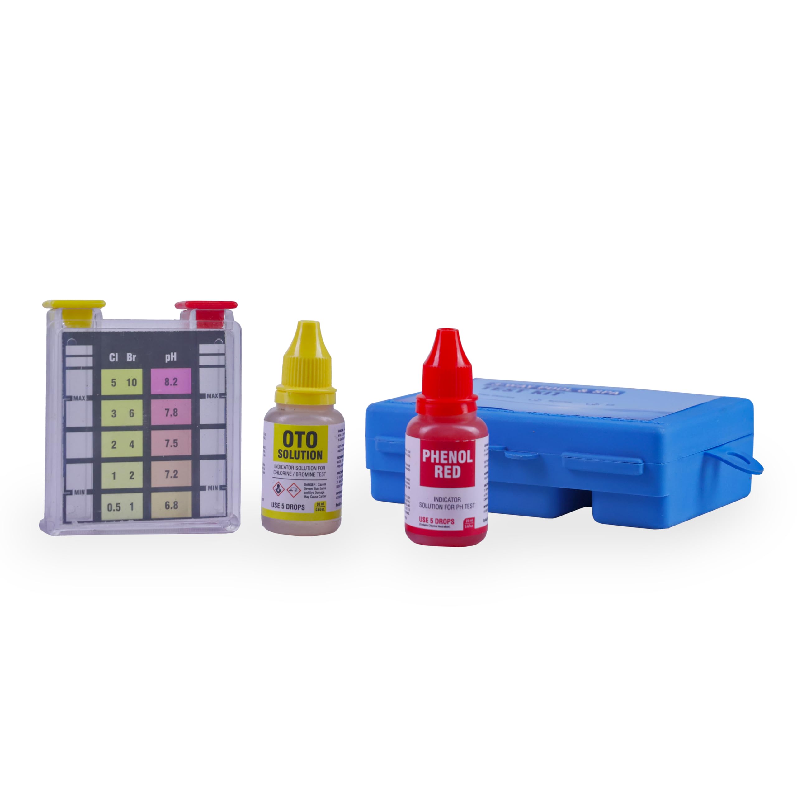 Generic Swimming Pool & Aquarium Water Quality Test Kit - PH, Chlorine, Hydroponics & Pool Water Tester