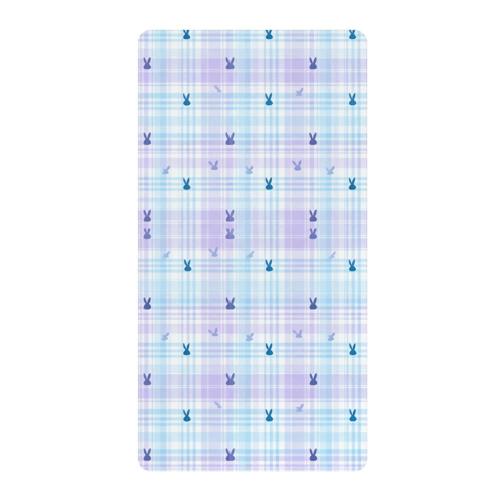 Drap de lit à carreaux lapin pour bébé fille garçon coton linge chambre enfant
