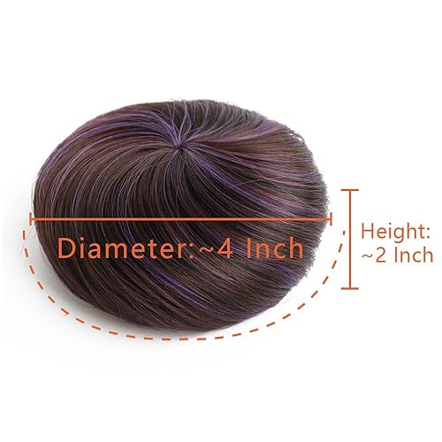 Miniatura 3 de HSPJHTM 2 extensiones de moño de cabello, accesorio de peluca, extensiones de cabello rizado y ondulado, extensiones de cabello recogido, extensión