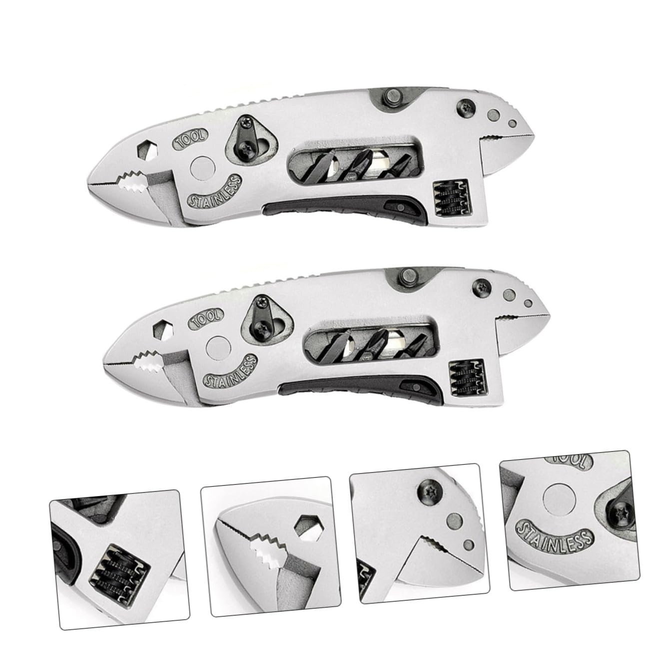 Gatuida 2pcs Pinces Multifonctions en Acier Inoxydable, Résistant à L'usure, Outil Multi-usage pour Camping, Chasse et Usage Quotidien