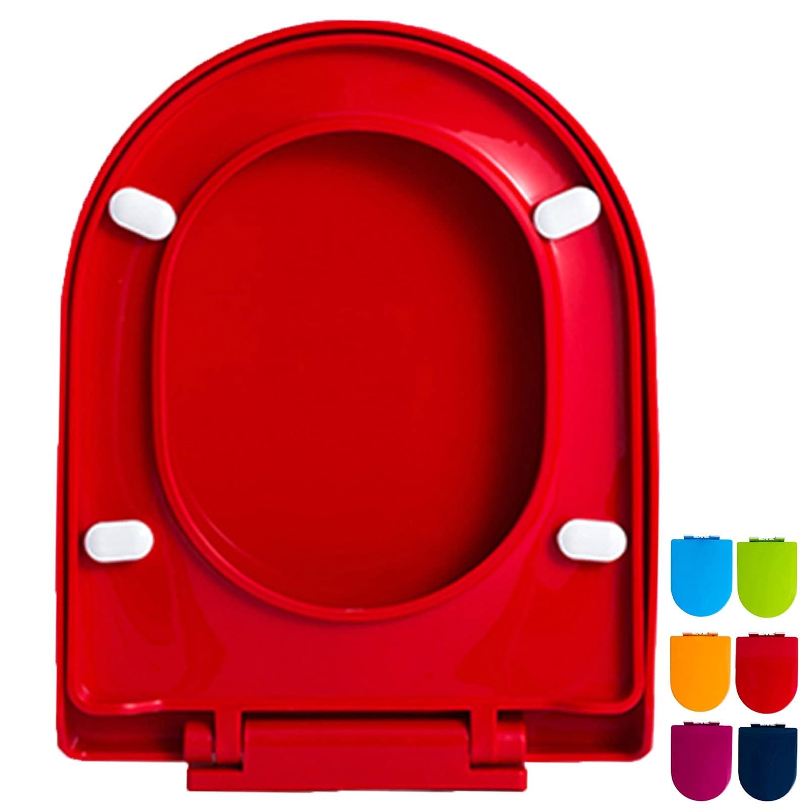 Soft Close Toilet seat d Shape Quick Release Variable Hinge Fixing 360x445mm, Adjustable, Soft, Toilet, Quick, seat, Shape, Close, Release, Lightweight, Durable