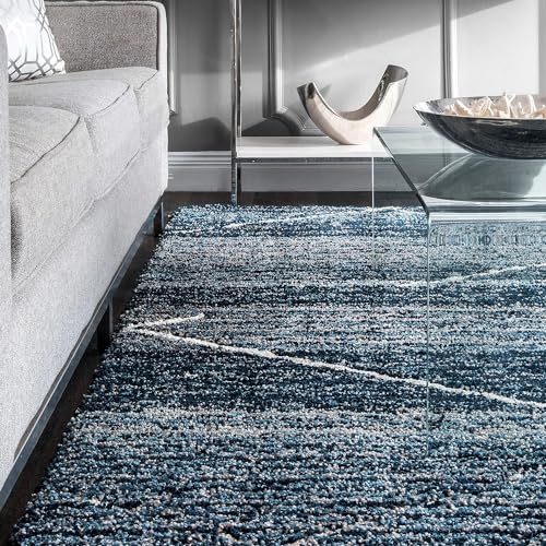 Image of Carpet for Living Room, Bedroom and Hall Handmade Microfiber Cozy Soft and Fluffy Shaggy Area Rug with 2 inch Thick Anti Skid Rug 6x8 feet Carpets23