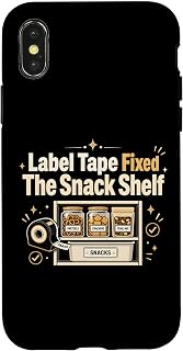 Label Tape Fixed The Snack Shelf Funny Home Organizing Case for iPhone X/XS