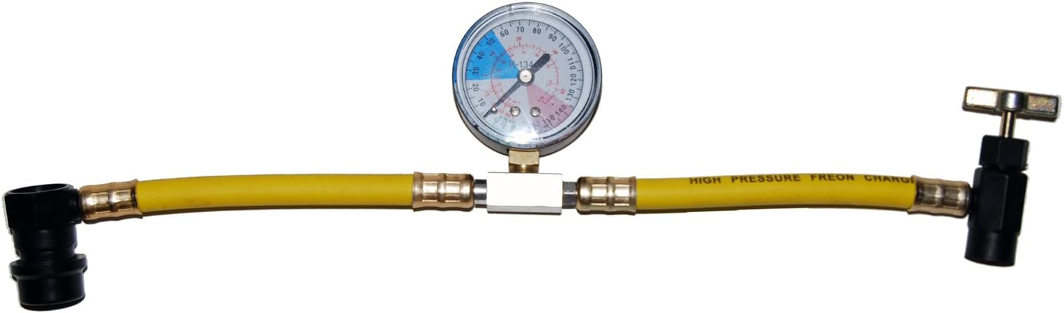 R-134a Recharge Hose With Gauge, R134A RECHARGE HOSE
