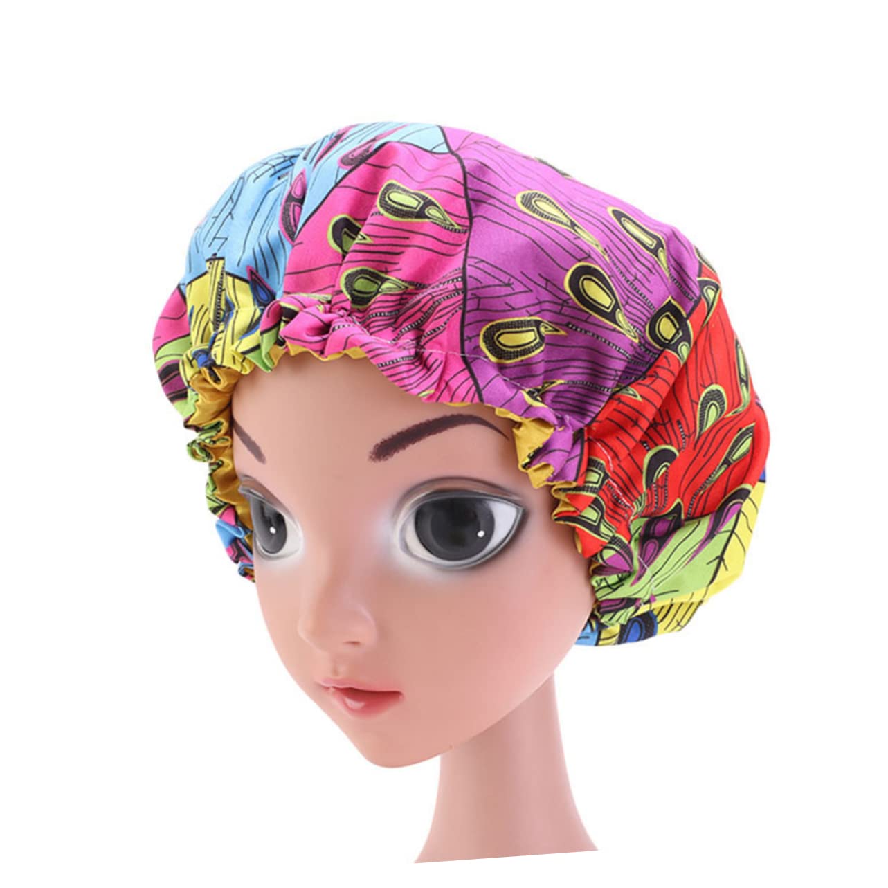 3 Set Di Cuffie Da Notte Regolabili Per Bambini A Doppio Con Coulisse Per Bambini Piccoli A Forma Di Crisantemo Quadrato E Pavone 2 Pezzi*3