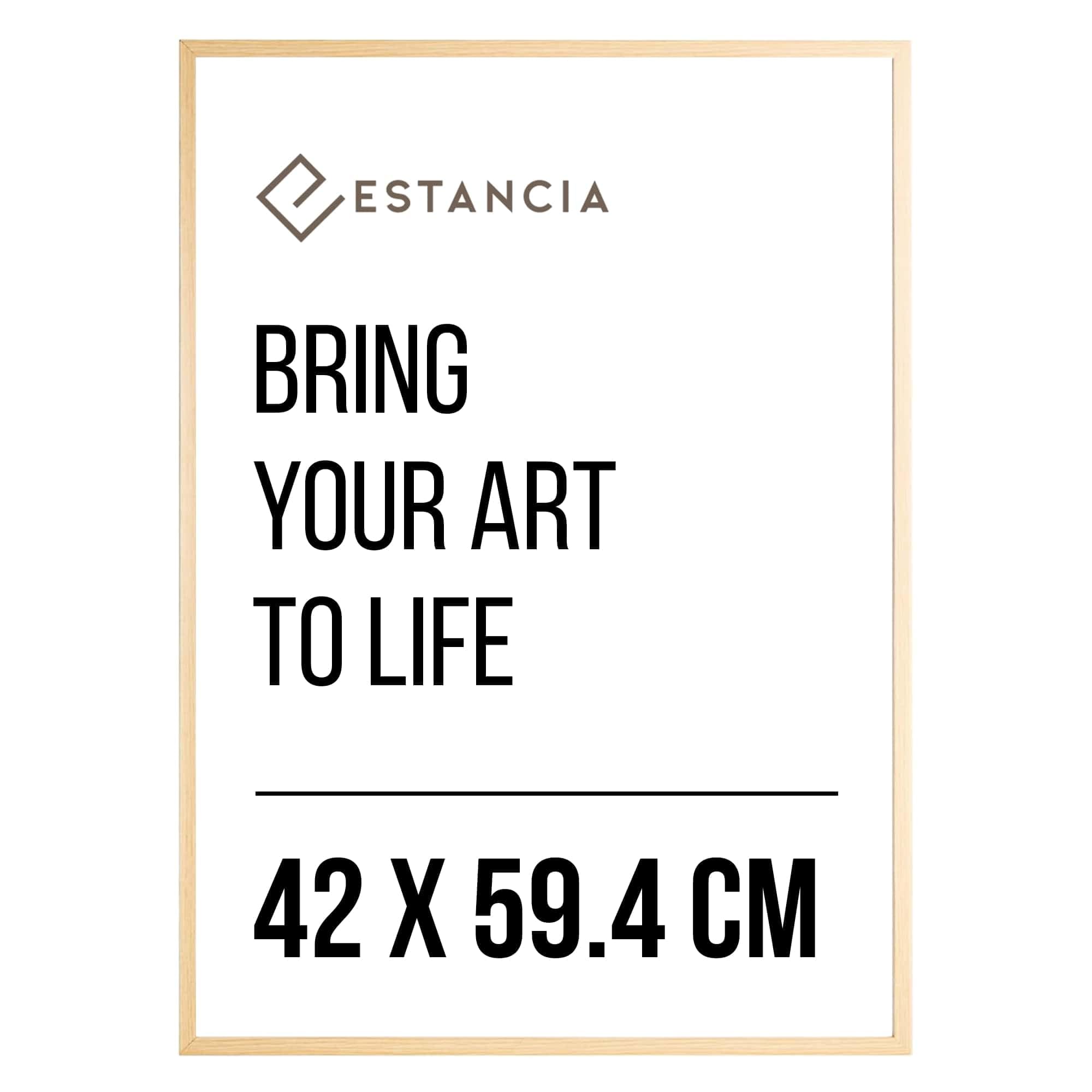 Estancia Oak Pine Wood Photo Frame 42X59.4 Cm (A2) With Shatterproof Acrylic Glass | Modern 42 X 59.4 Cm Wooden Picture Frame