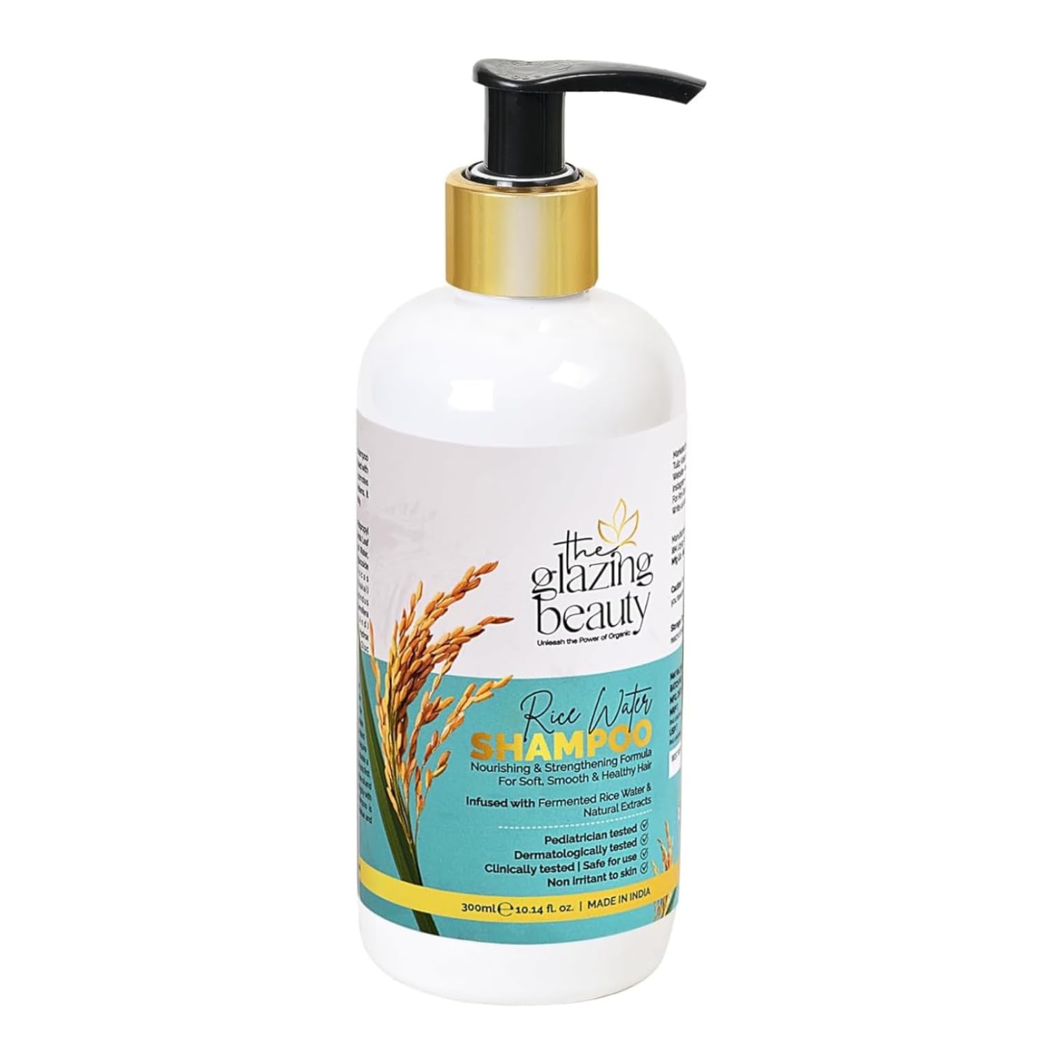 The Glazing Beauty Organic Rice Shampoo, 300ml, Sulphate & Paraben Free, All Hair Types-image-9