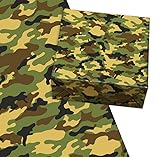AVXINSOK Camo Wrapping Paper 6 Sheets 27.5 x 19.7 Inch Camouflage Army Gift Wrapping Paper for Men Veterans Day Military Birthday Party Gift Wrap Paper Sheet