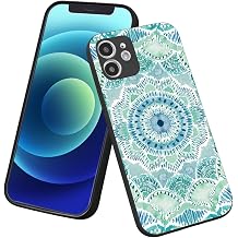 Mandala Case for iPhone 13 Pro Max Case, Green Floral Pattern Print Design Girl Women with Soft TPU Bumper Case Cover for iPhone 13 Pro Max 6.7 Inch