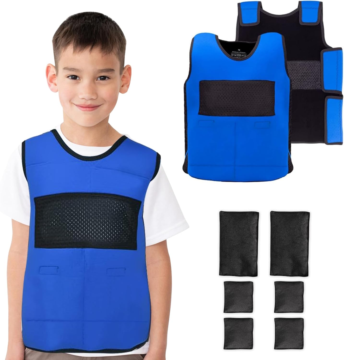 Weight Vest for Kids Black (Black, Large)