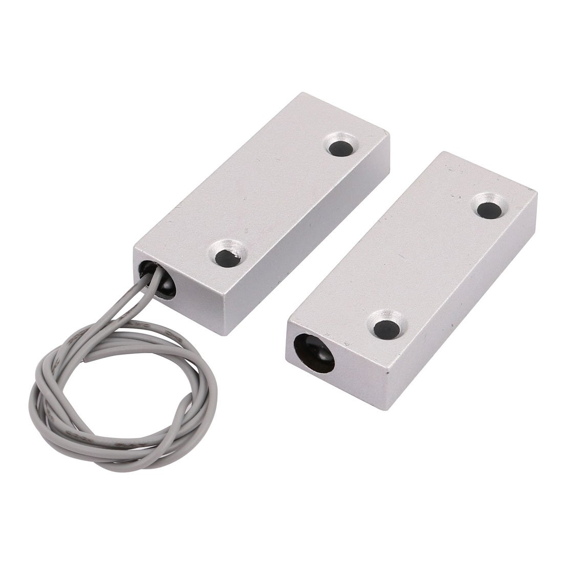 interruptor electronico Par de interruptores de puerta de Metal con lengüeta magnética de seguridad electrónica rodante, accesorio de seguridad con alarma