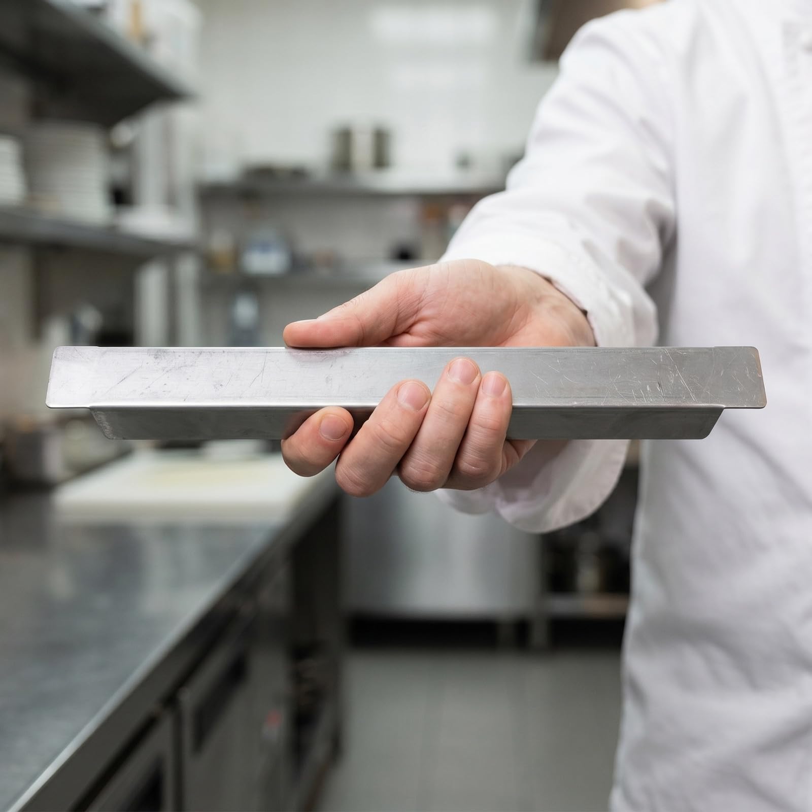 OSALADI 4 szt. adapterów ze stali nierdzewnej do stołu parowego | Metalowa, długa przegroda chłodnicza do żywności dla hoteli, restauracji, kuchni, cateringu, domu, komercyjnych usług