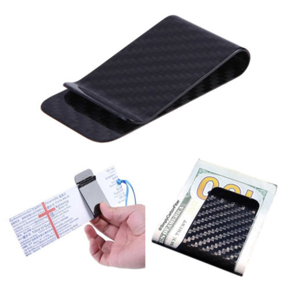 Hilitand Ultraleicht Carbon Fibre Business Geld Bargeld Clip Kreditkarteninhaber Kreditkarten Clamp Wallet