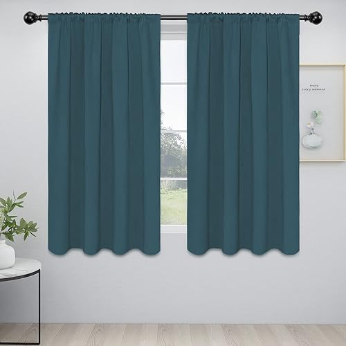 Miniatura 46 de Easy-Going Cortinas opacas con bolsillo para barra para dormitorio, cortinas de ventana para oscurecer la habitación para sala de estar, cortinas de