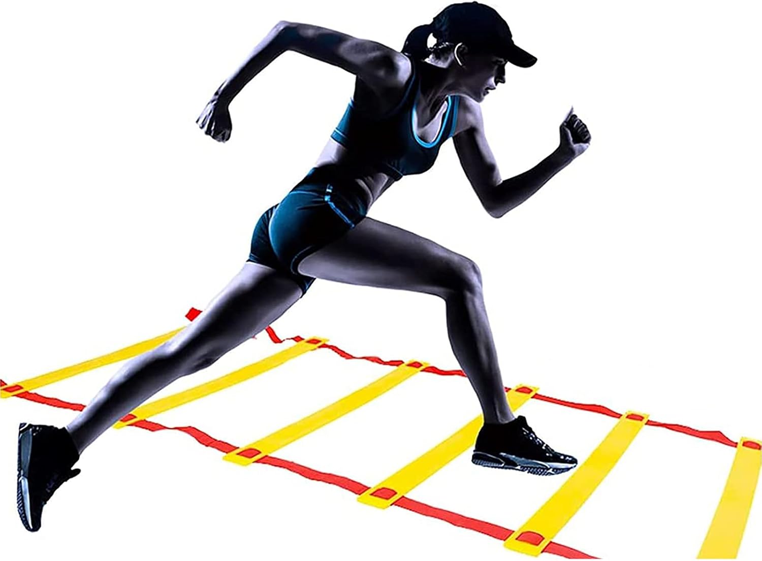 Agility Ladder Sports Agility Ladder, Adjustable for Football Speed Agility Training Equipment, Adult Children Training Ladder Speed Ladder(Size:5m)