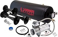 Vista 1 de Vixen Horns Kit de bocina de tren para camionescochesemi. Sistema completo a bordo compresor de aire de 200 psi, tanque de 2.5 galones, 3 trompetas.