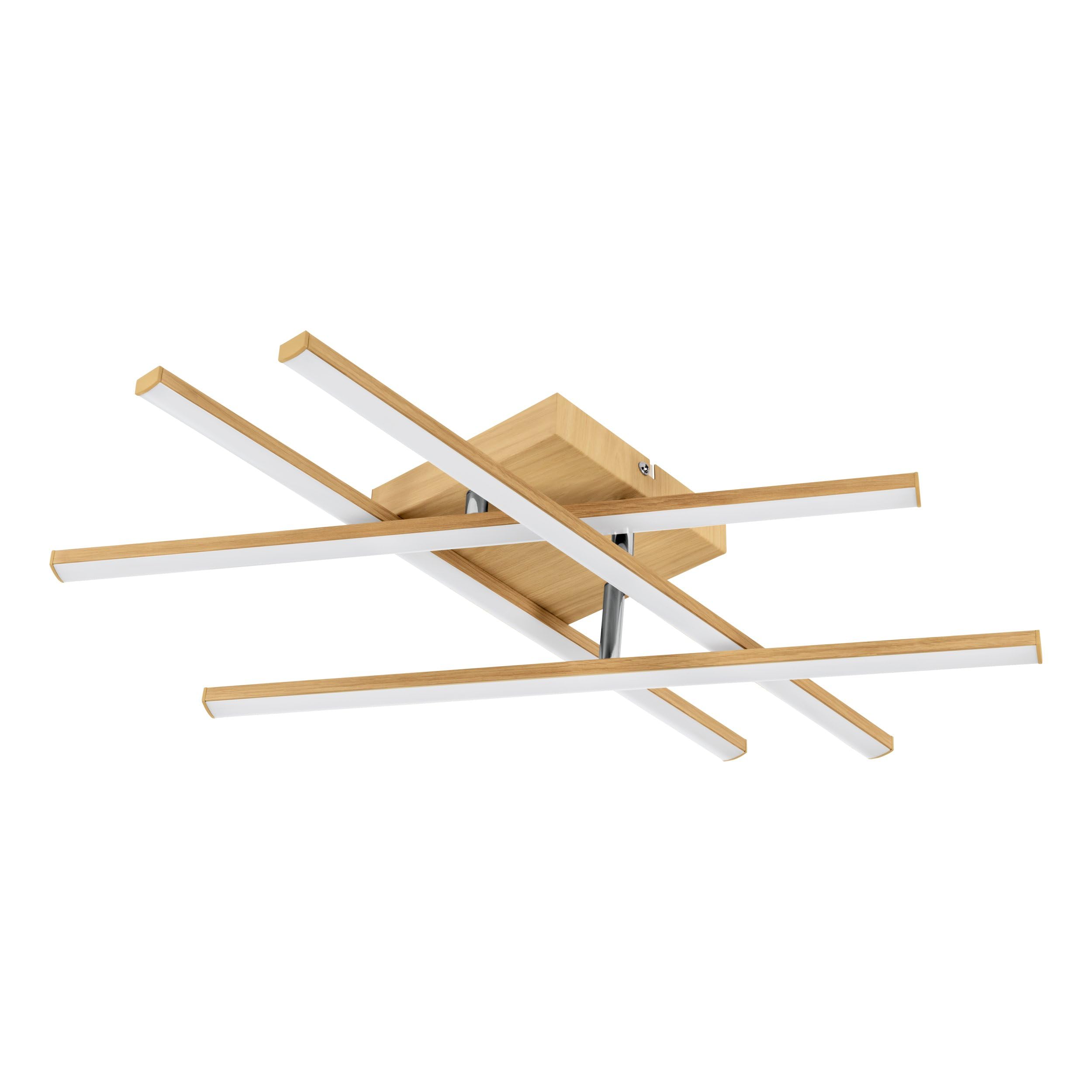Eglo Lasana 4 LED Wall or Ceiling Light - Brown