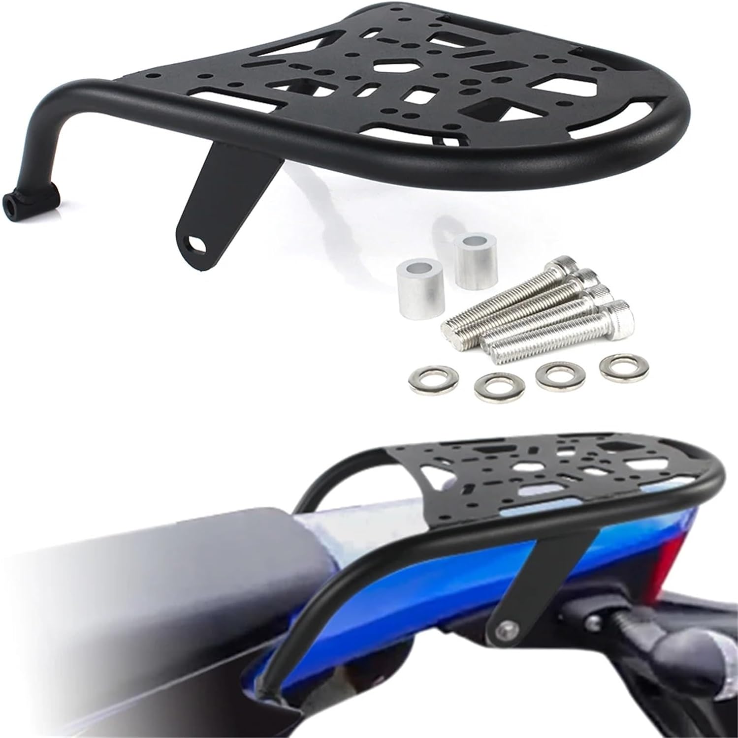 Replacement Fit for Kawasaki KLX230 2019-2025 KLX 230 Top Case Rear Carrier Support Bracket Extension Steel Motorcycle Luggage Rack