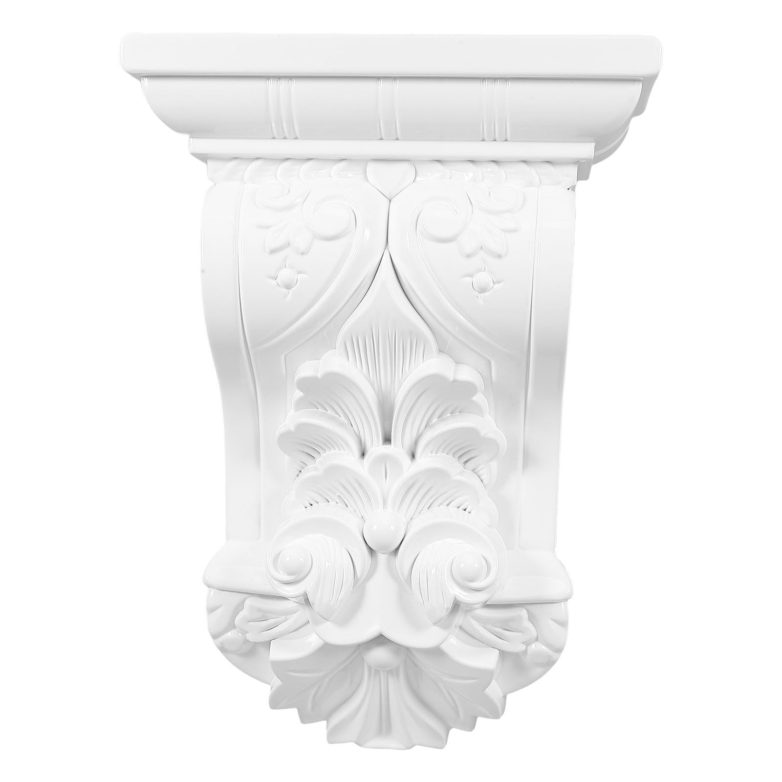 Ménsulas romanas de estilo europeo delicadamente tallado en ABS blanco para alta decoración 8