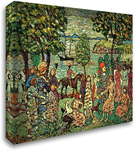 Fantasy (Also Known as Landscape with Figures) 24x20 Gallery Wrapped Stretched Canvas Art by Maurice Prendergast