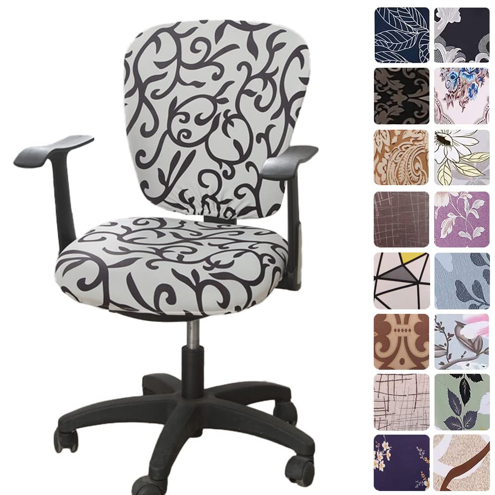 Melaluxe Computer Office Chair Covers - Protective & Stretchable Universal Chair Cover Stretch Rotating Chair Slipcover