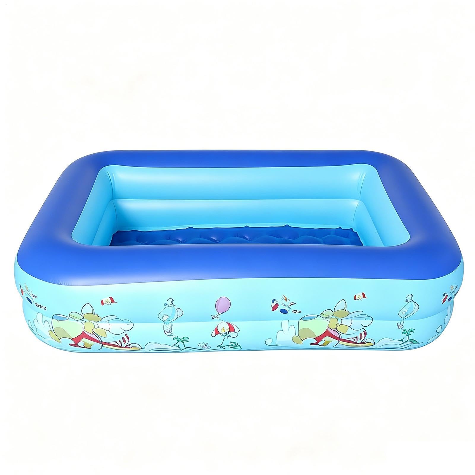Piscina gonfiabile per adulti, grande vasca rettangolare rinforzata per palline, piscina gonfiabile per giardino, prato, cortile, , feste acquatiche, interni ed esterni