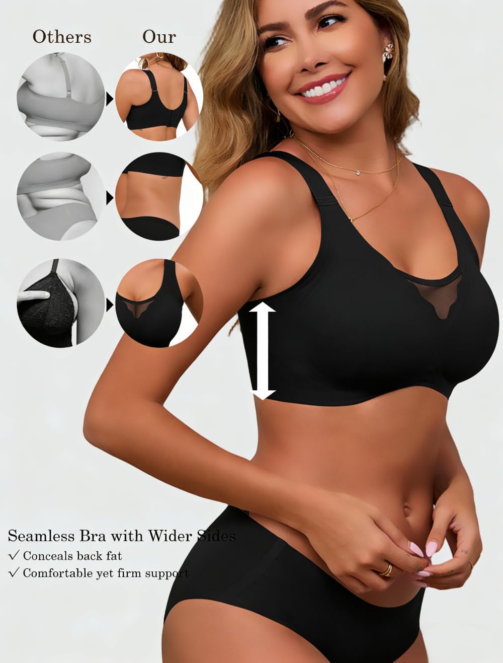 Jelly Bras for Women No Underwire Wireless Seamless Bras Full Coverage Comfortable Bras Everyday Bra - Image 4