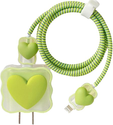 Miniatura 8 de ZOSTLAND 5 en 1 DIY 18W 20W Protector en forma de corazón, cable de datos, cargador USB, organizador de cables para auriculares, compatible con