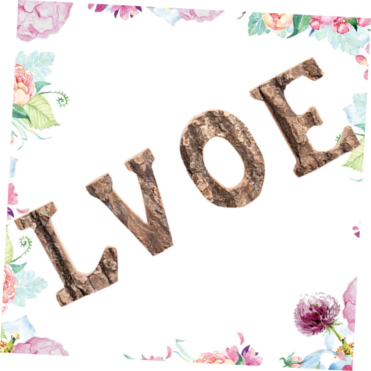 VILLCASE 2 Set Di Lettere in Legno Lettere Inglesi Decorazione Personalizzata Arte Murale Per Decorazioni Di Nozze Di Natale 4 Pezzi * 2