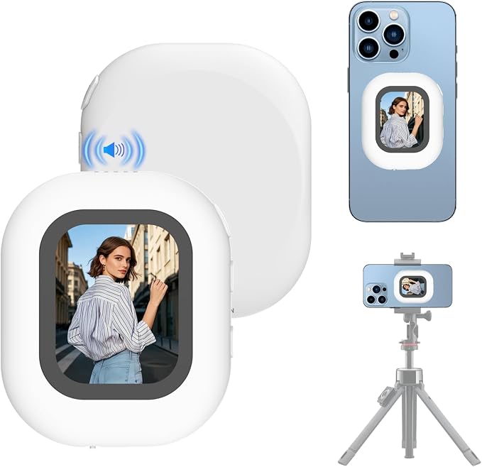 Wireless Magnetic Selfie Monitor for iPhone & Android - Built-in Speaker