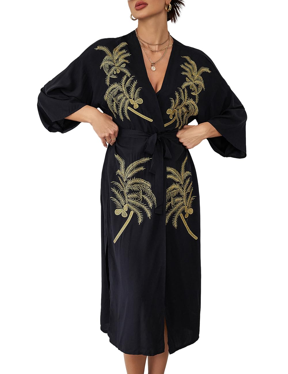 Bsubseach Bikini Bohemio para Mujer para bañador Kimono cárdigan