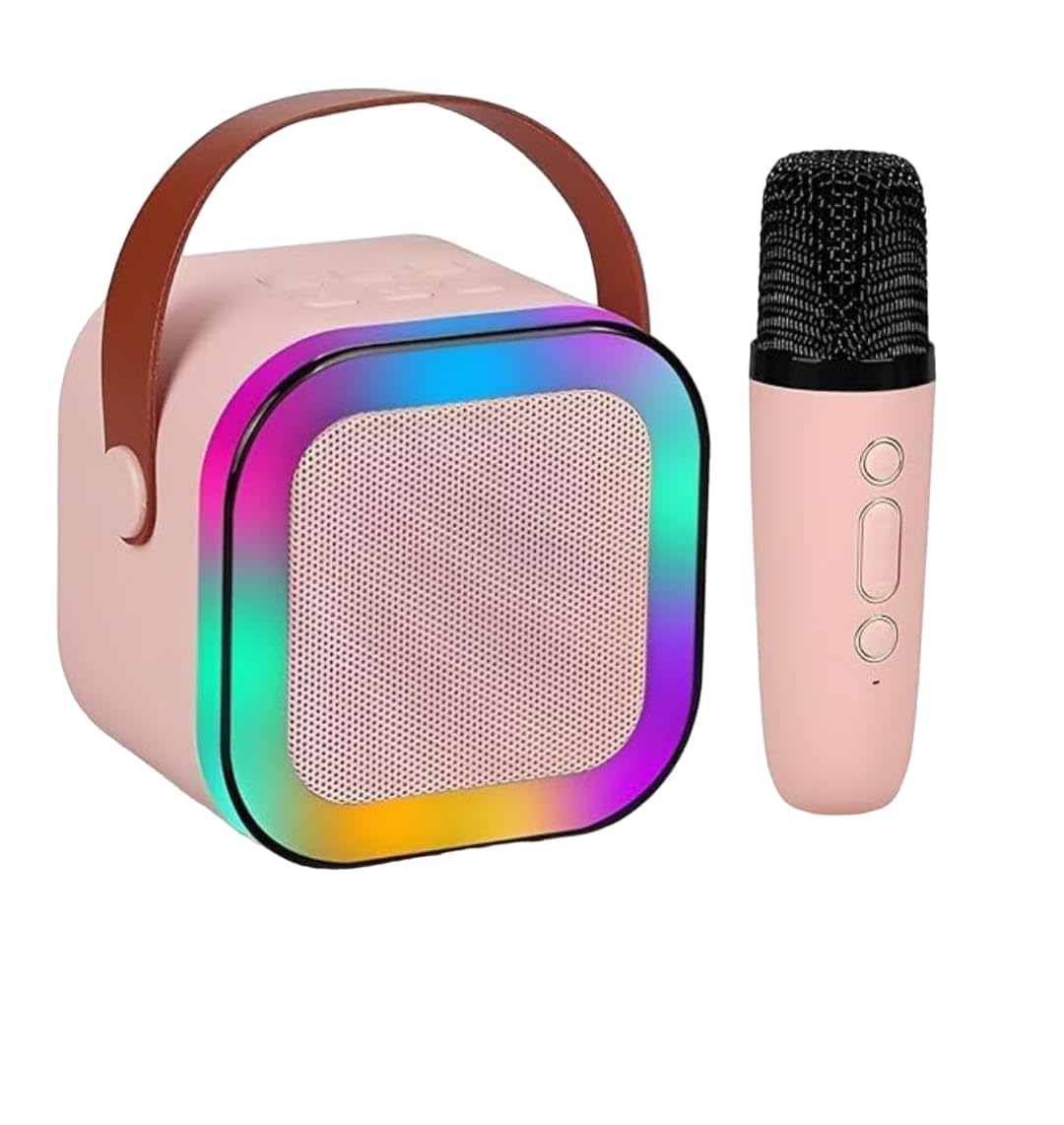 Winsumm Karaoke Machine for Kids Adults with Wireless Mics Portable Bluetooth Speaker & Dynamic Lights Birthday Gift for Girls, Boys & Toddlers Ages 4,5,6,7,8,9,10,12+ Year Old Home Outdoor Travel