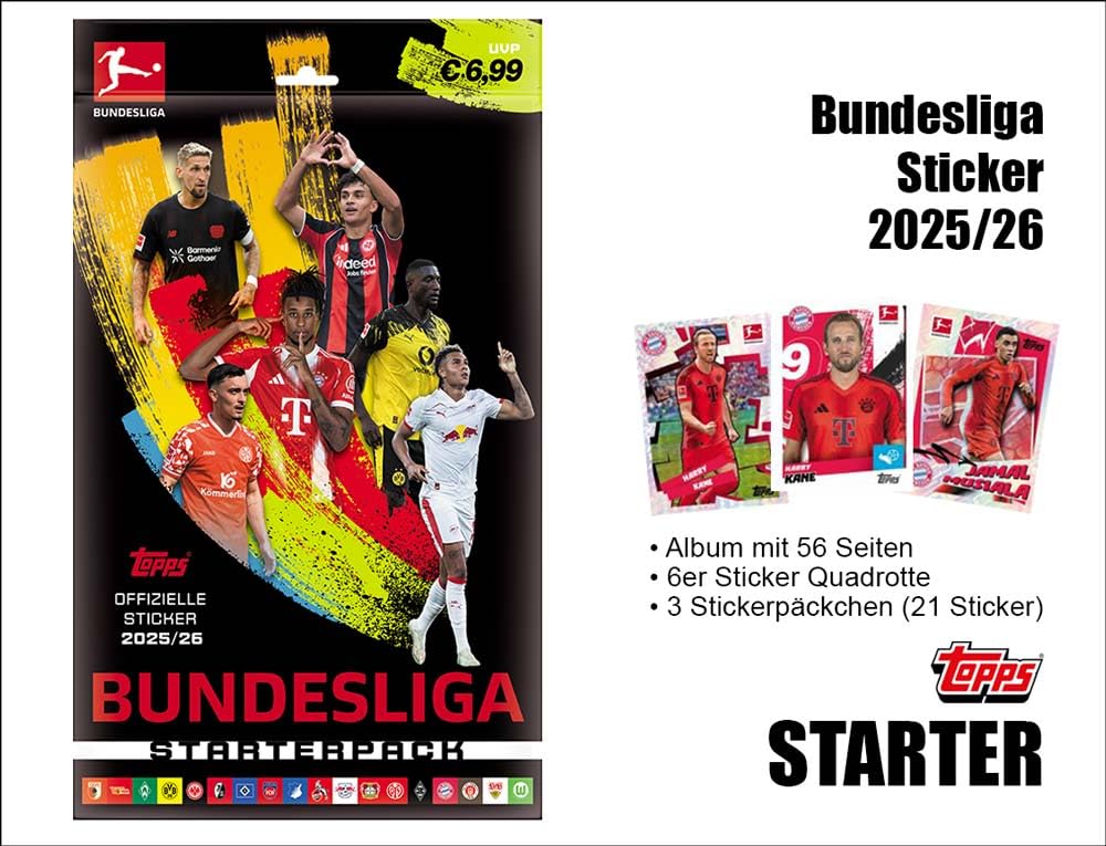 Amazon.co.jp: Topps Bundesliga 2025/26 – ステッカースターター