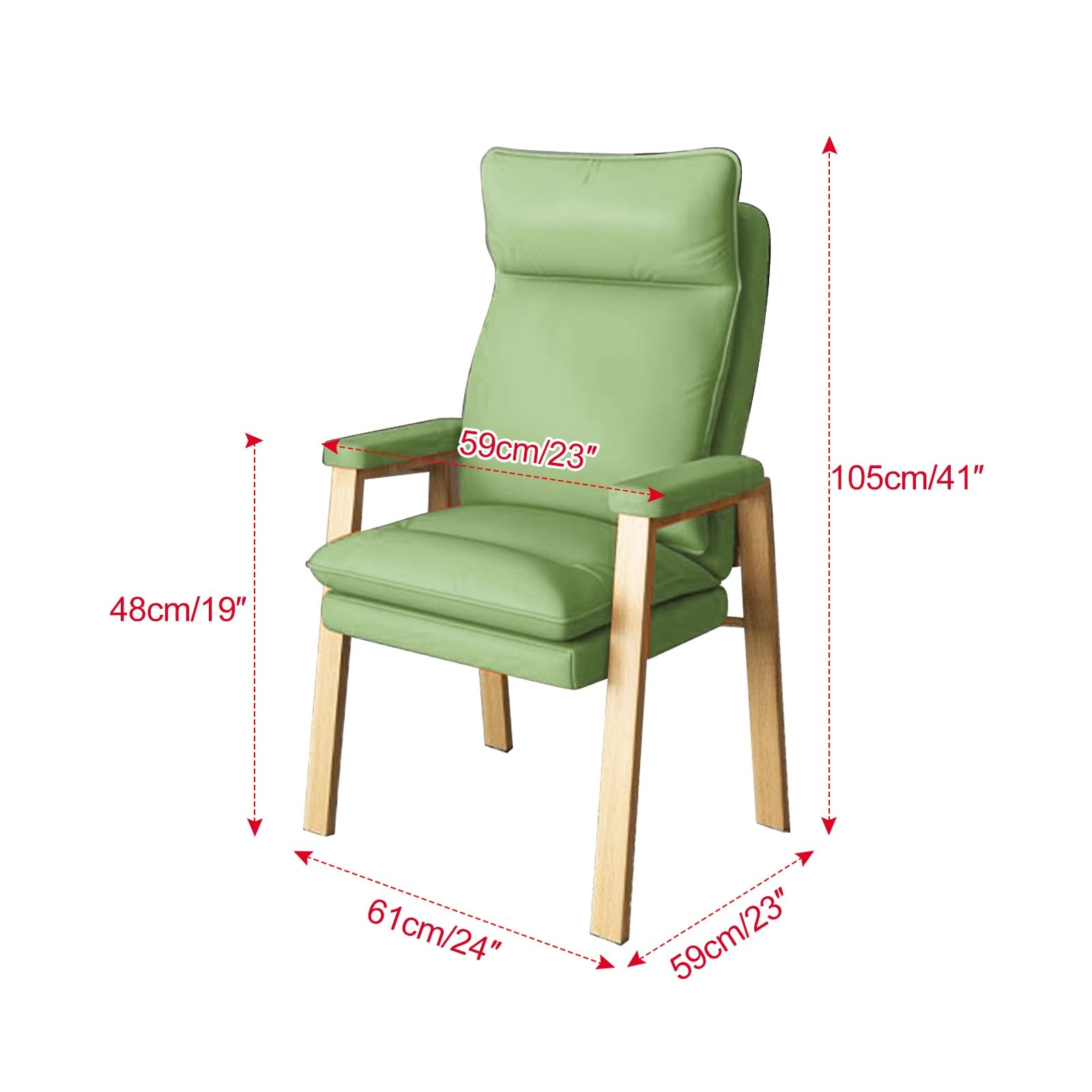4 Pack Ufficio con braccioli Imbottiti, Sedia ergonomica, for Reception, Riunioni, Conferenze e Sala d'attesa, Sedia da Ufficio Laterale for Computer, Casa(Green)