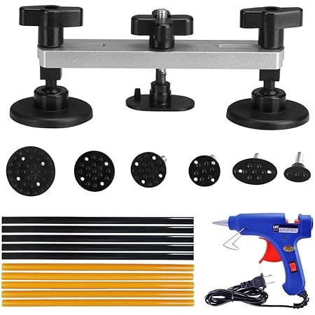 Amazon 車の凹み直し デントリペアツール Diy修理工具 ブリッジ型引っ張り工具 グルー接着式 T型スコップ 和文説明付き ボディ フェンダー補修ツール 車 バイク