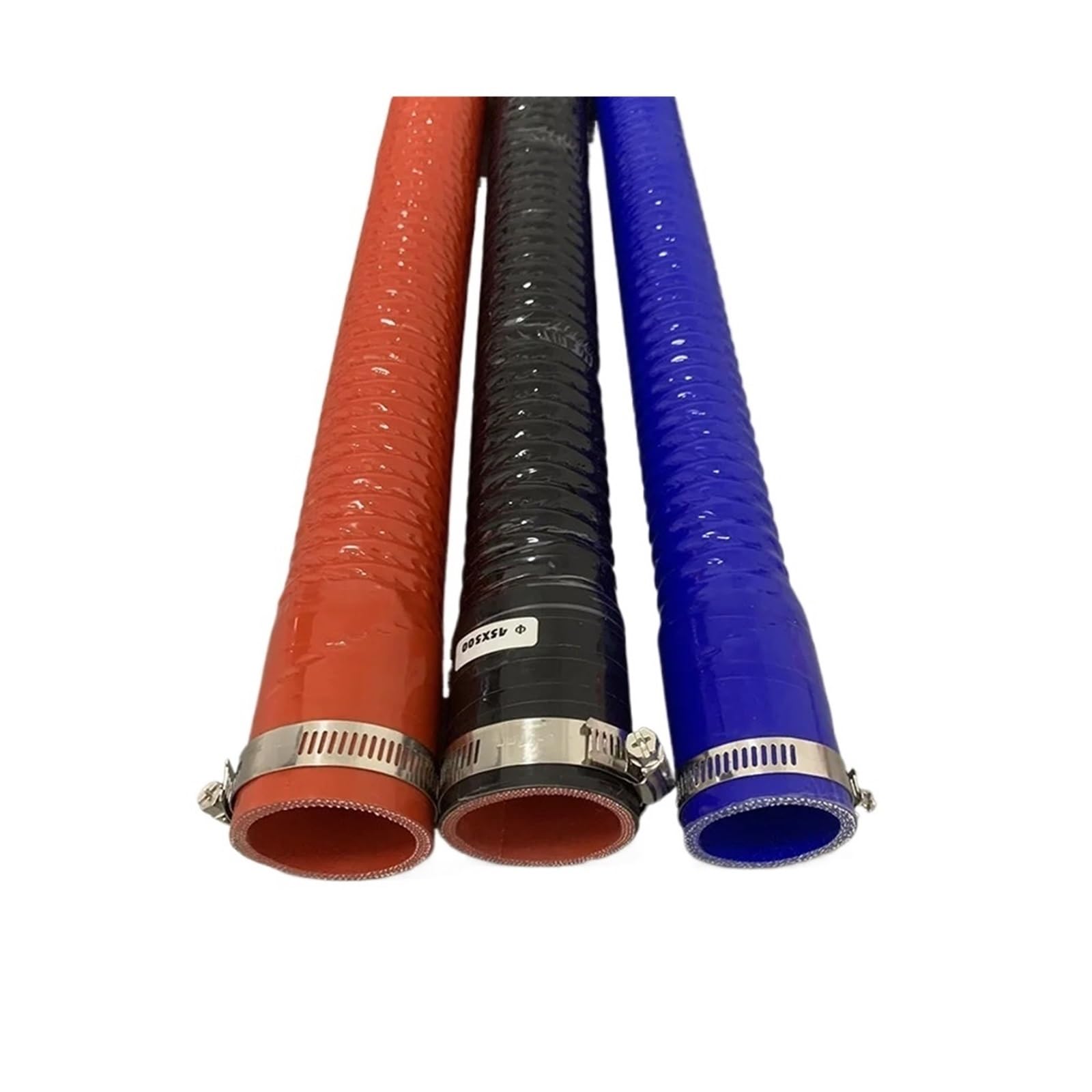 Manguera flexible silicona con abrazaderas térmica | Resiste calor y presión, flexible, para admisión aire y radiador(Blue 2clamps,400MM_ID 70MM)