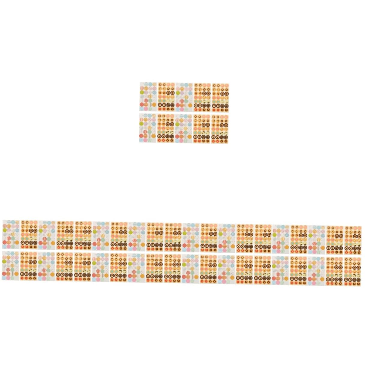 HOMSFOU 5 Set Adesivi Per Carta Etichette Autoadesive Per Carta Sciolta Accessori Per Documenti Design Geometrico E Dolci Per Scuola E Ufficio 1120 Pezzi*5