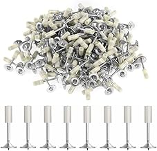 EXCECAR Nails for Manual Steel Nail Gun, 200 pcs Round Nails Wall Fastening Tool, for Concrete Ceiling Cable Ducts Fixed Slotting Device Repair Tool Home DIY Nail Gun Accessories